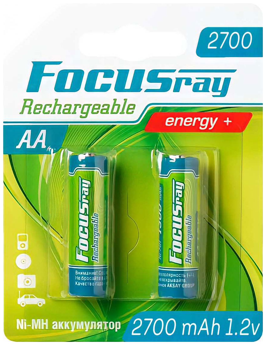Изображение товара Аккумулятор FOCUSray AA 2700 мА/ч NiMH долгий ресурс Изображение товара Аккумулятор FOCUSray AA 2700 мА/ч NiMH долгий ресурс