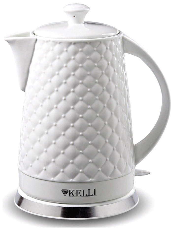 чайник kelli kl 1340 белый Чайник электрический Kelli KL-1340