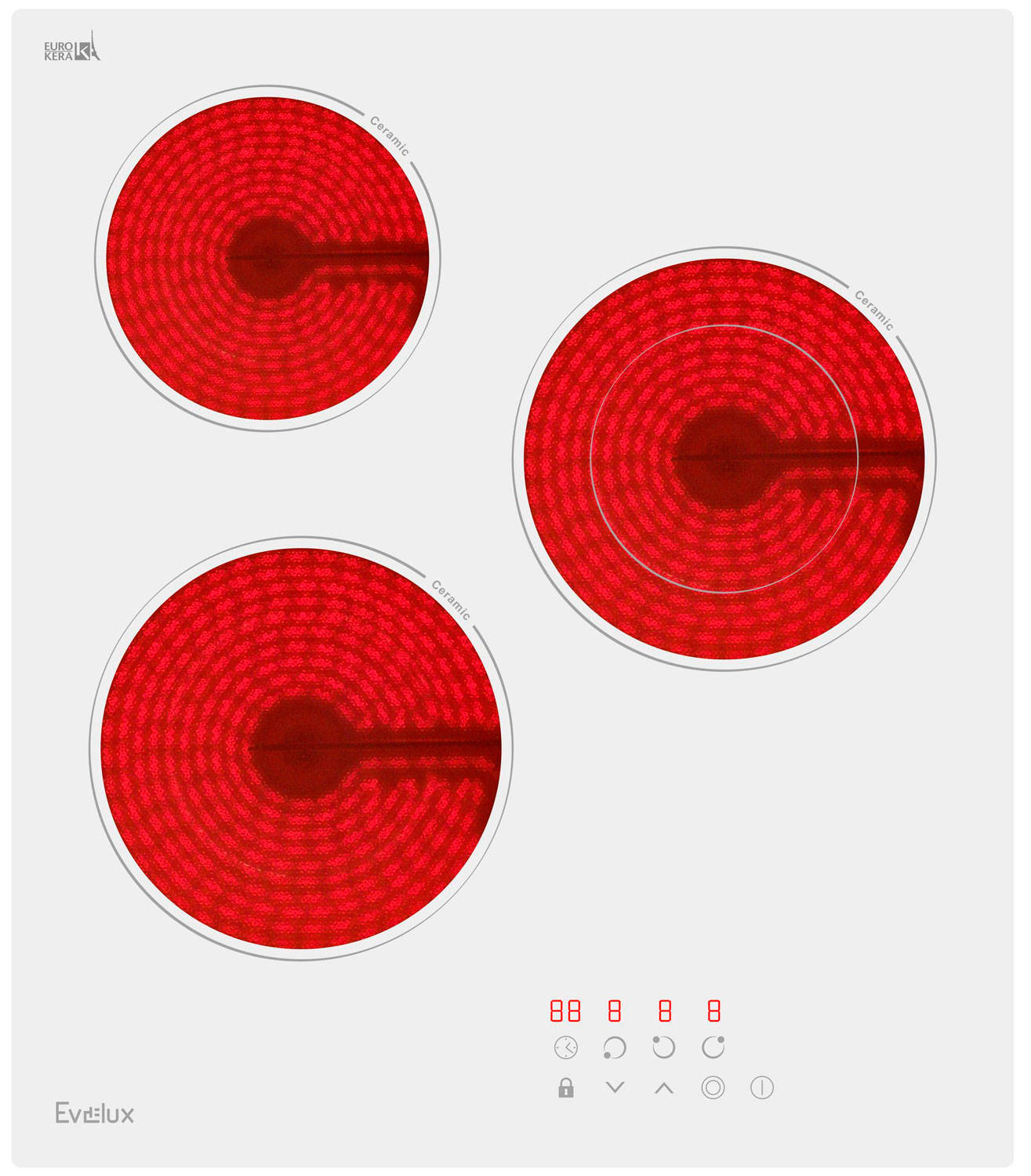 Изображение товара Электрическая варочная панель Evelux HEV 431 W с сенсорным управлением