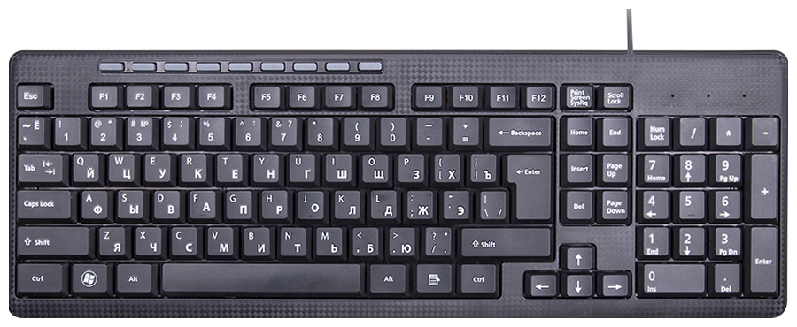 Проводная клавиатура Ritmix RKB-155 проводная клавиатура ritmix плоская rkb 400 grey