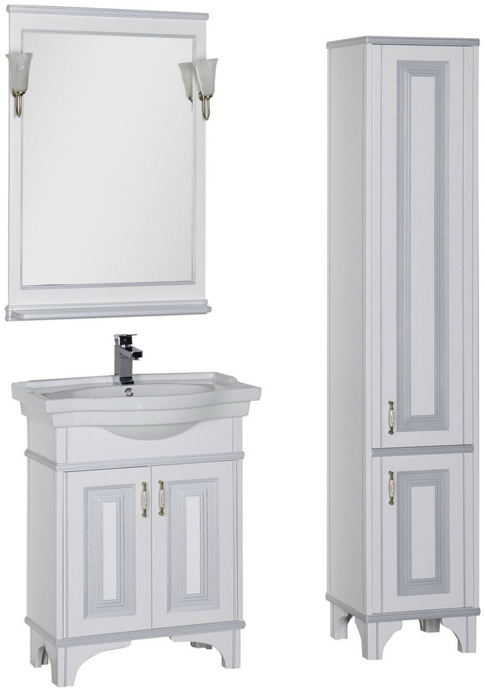 Изображение товара Зеркало Aquanet Валенса 70 белый краколет/серебро (00180142)