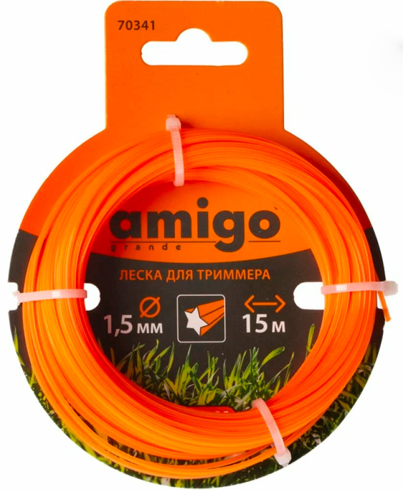 Изображение товара Леска для триммера Amigo "Звезда" 1,5 мм 15 м 70341