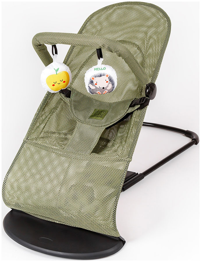 Изображение товара Шезлонг детский Amarobaby Baby time, зеленый, B21-25BT/13