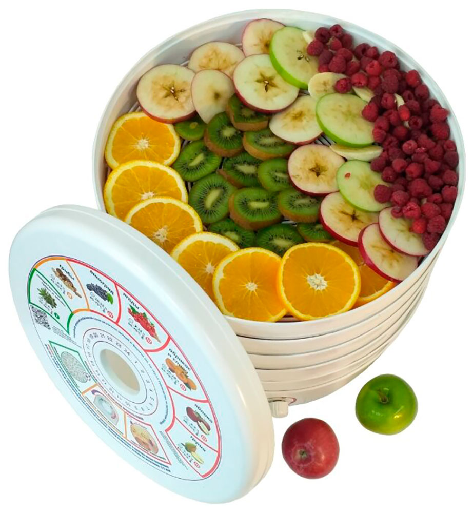 Сушилка для овощей и фруктов Славда DVN37-500/5 сушилка для овощей и фруктов суховей мп увеличенный с вент 500 вт 5 поддонов пластик термозащита 5 3кг