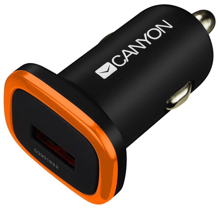 Автомобильное з/у Canyon C-01 1*USB 5V/1A черный CNE-CCA01B