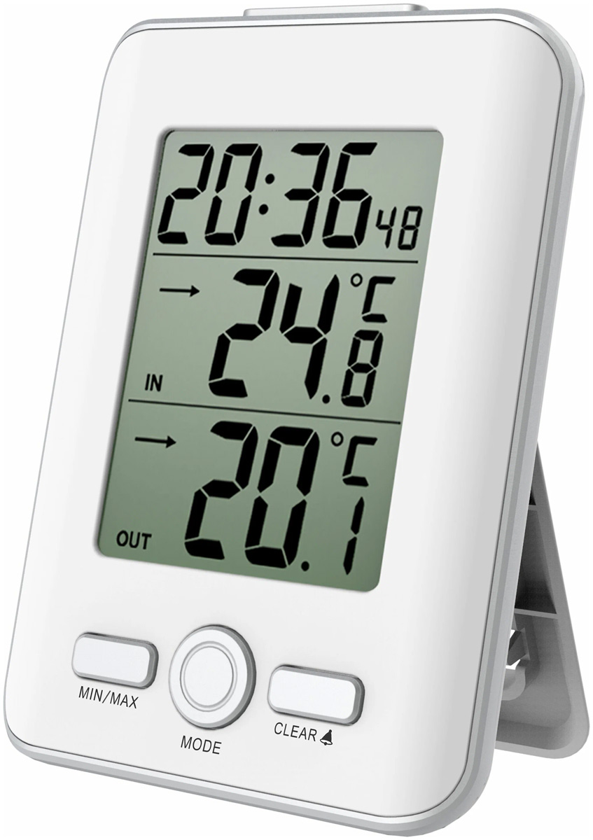 Термометр часы BVItech BV-93TWP термометр гигрометр цифровой homestar hs 0109 с выносным датчиком