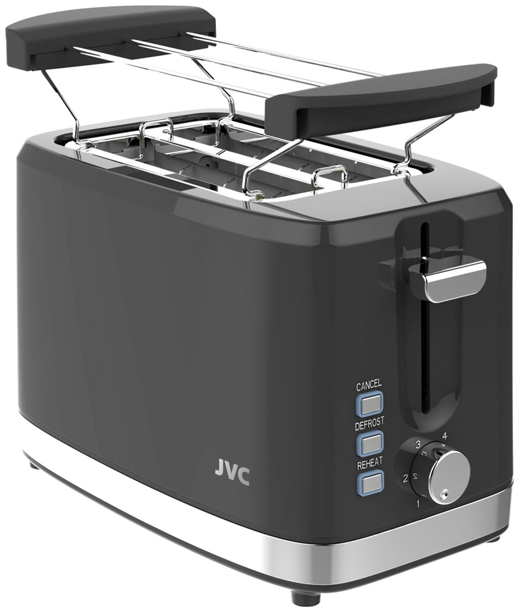 Изображение товара Тостер JVC JK-TS627 черный 2 отделения регулировка степени обжарки