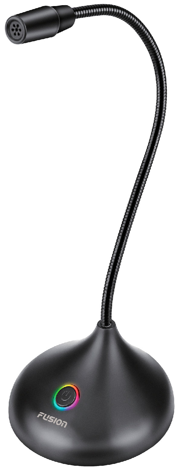 Изображение товара Микрофон Fusion FS-37 USB с подсветкой и гибкой ножкой черный