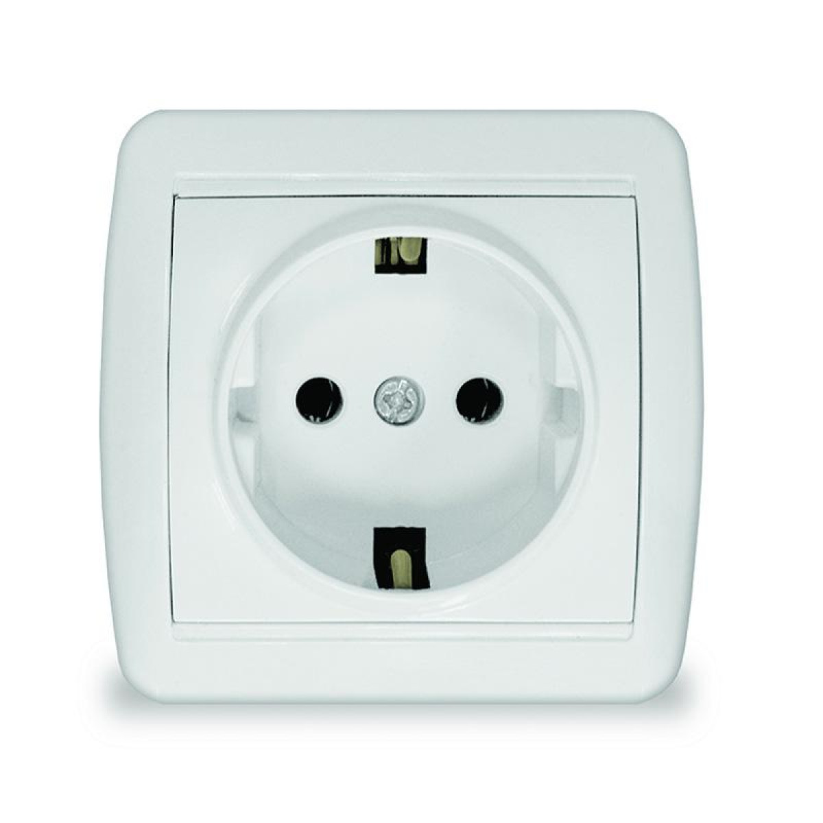 Изображение товара Розетка Универсал 1-м ОП Клио 16А IP44 с заземлением белая