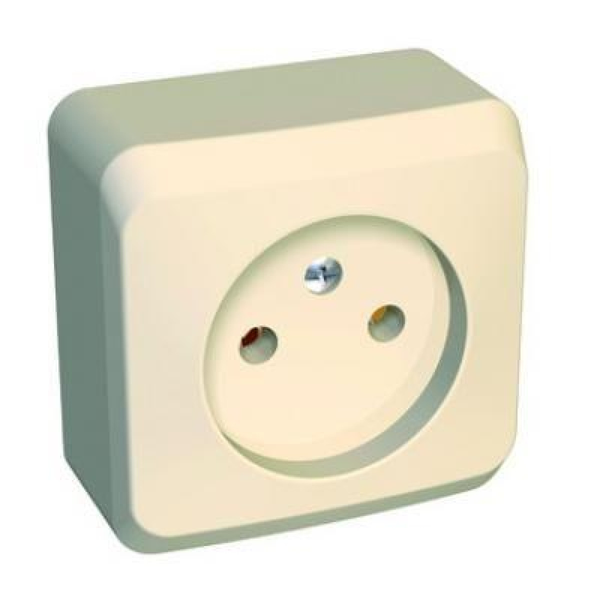 Изображение товара Розетки Systeme Electric Розетка 1-м ОП Этюд 16А IP20 250В без заземл. без защ. шторок крем. SE