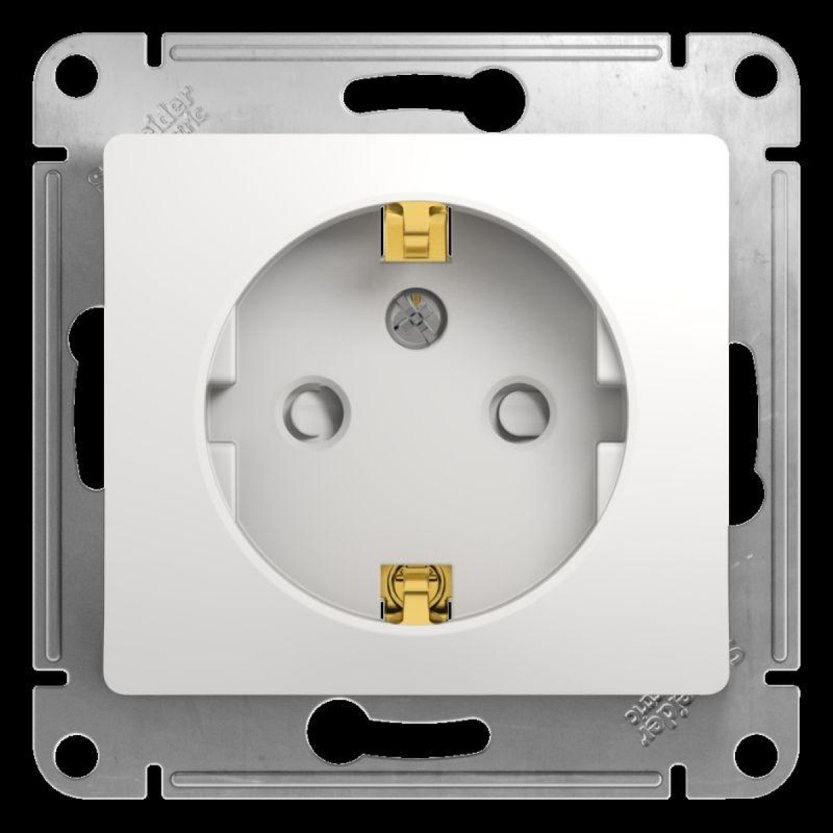 Изображение товара Розетки Systeme Electric Розетка 1-м СП Glossa 16А IP20 с заземл. защ. шторки механизм бел. SE