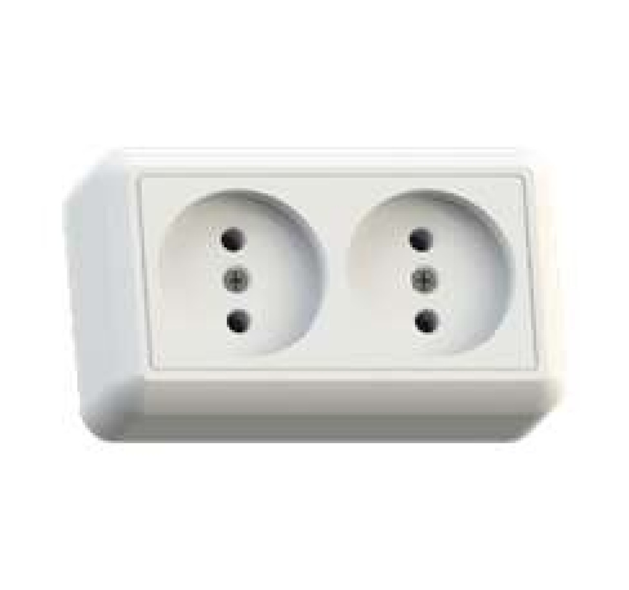 Изображение товара Розетка Кунцево-Электро 2-м ОП Оптима РА10-373 10А IP20 белая