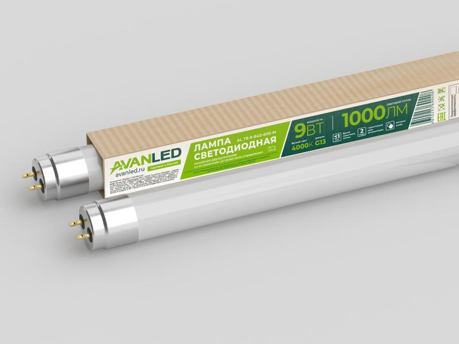Изображение товара Светодиодная лампа Avanled AL T8-9-840-600-М 9 Вт 4000K G13