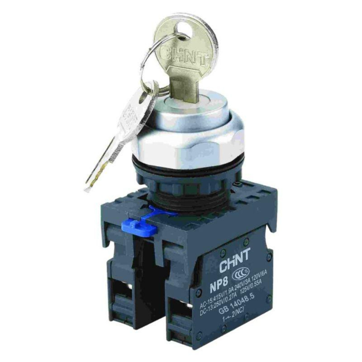 Изображение товара Переключатель с ключом Chint NP8-11Y/21 2 полож. IP65 1НО+1НЗ