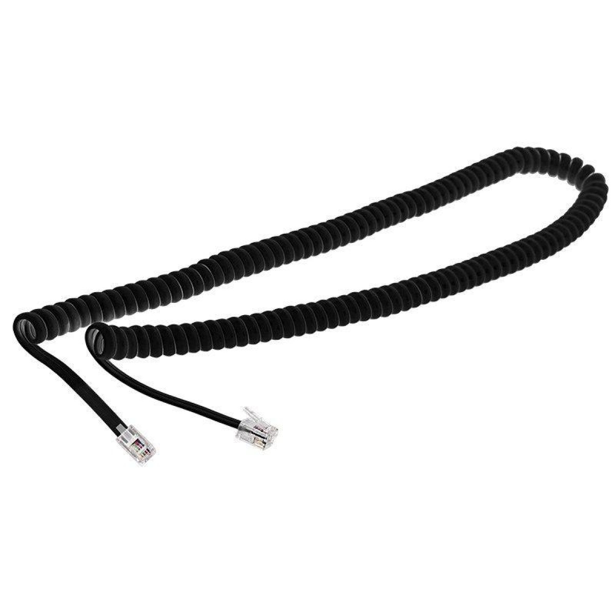 Изображение товара Рексанит телефонный витой шнур 2м джек-джек черный