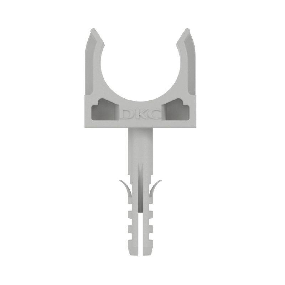 Изображение товара Кабели, провода и аксессуары DKC Держатель для труб (клипса) d20мм с защелкой и дюбелем