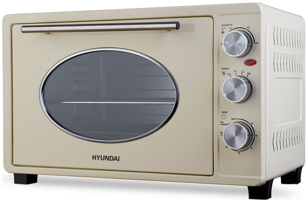 Изображение товара Мини-печь Hyundai MIO-HY084 33 л бежево-хромовая компактная печь для дома