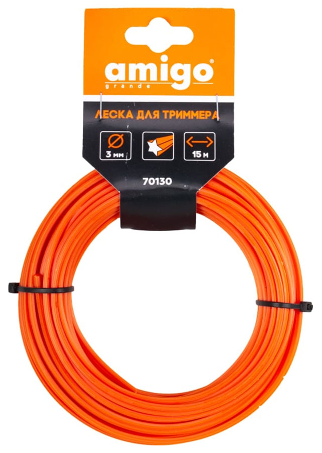 Изображение товара Леска для триммера Amigo 3 мм 15 м звезда Россия