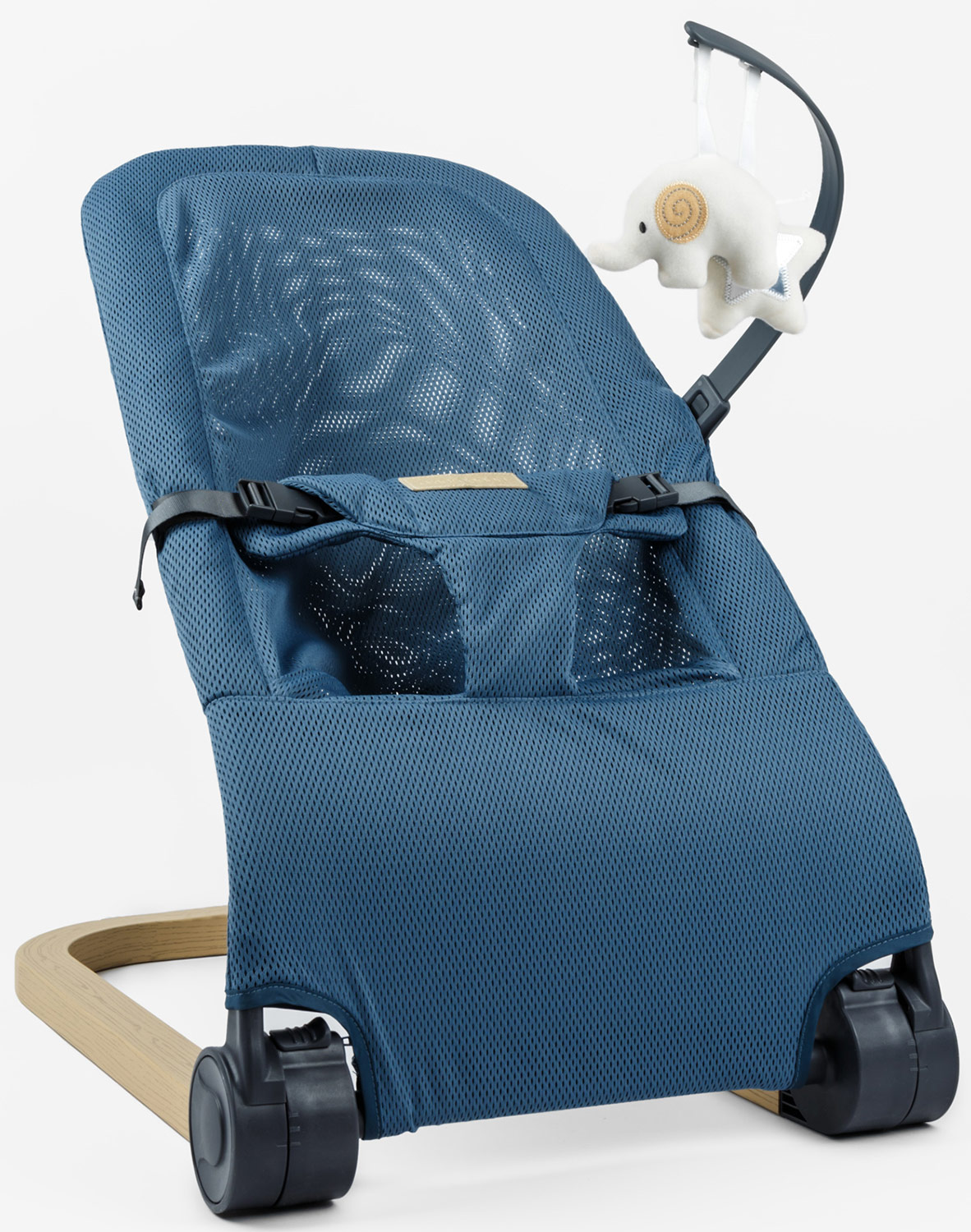 Детский шезлонг Amarobaby Baby relax, голубой (AB22-25BR/19) застежка для сумки фермуар tby дуга 125 мм цвет никель 2 шт tby 107949
