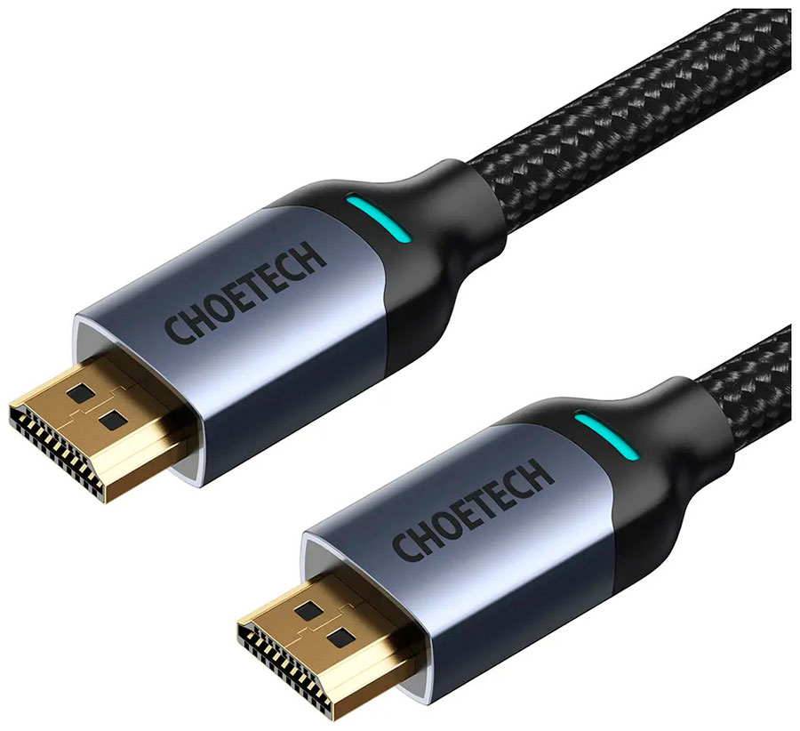 Кабель Choetech HDMI, 8K@60Hz, 48Gbps, в нейлоновой оплетке, 2 м (XHH01-BK) кабель choetech hdmi 8k 60hz 48gbps в нейлоновой оплетке 2 м xhh01 bk