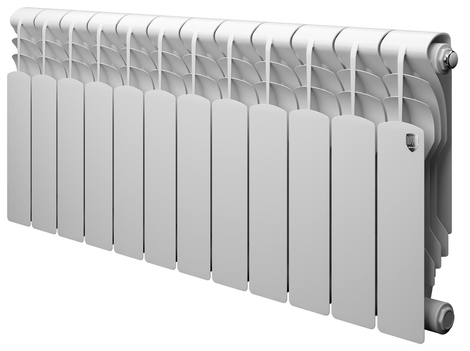 Изображение товара Водяной радиатор отопления Royal Thermo Revolution Bimetall 350 - 12 секц. Изображение товара Водяной радиатор отопления Royal Thermo Revolution Bimetall 350 - 12 секц.