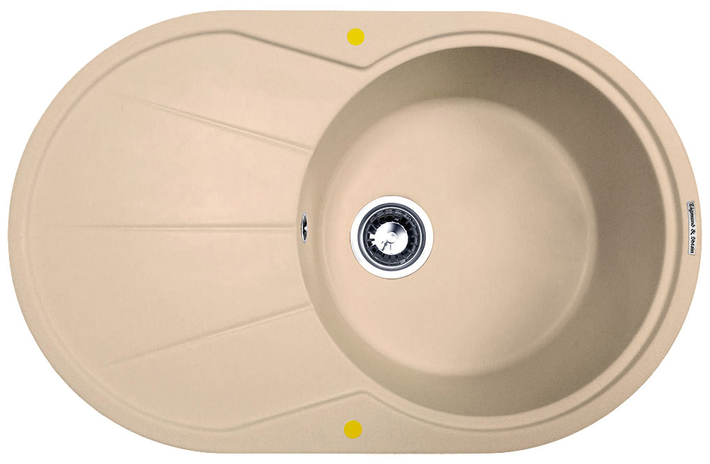 Изображение товара Кухонная мойка Zigmund & Shtain KREIS OV 770 B, топленое молоко