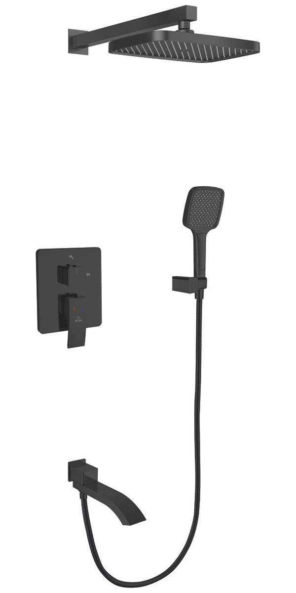 Изображение товара Душевая система Rose R15H, черный (R1535H)