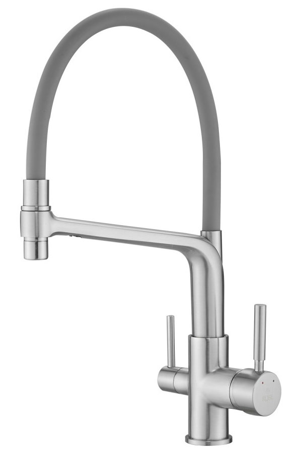 Изображение товара Кухонный смеситель Rose R658/сатин с гибким изливом и подключением фильтра