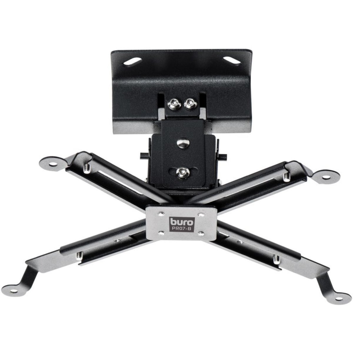 Изображение товара Кронштейн для проектора Buro PR07-B черный макс.12кг потолочный поворот и наклон