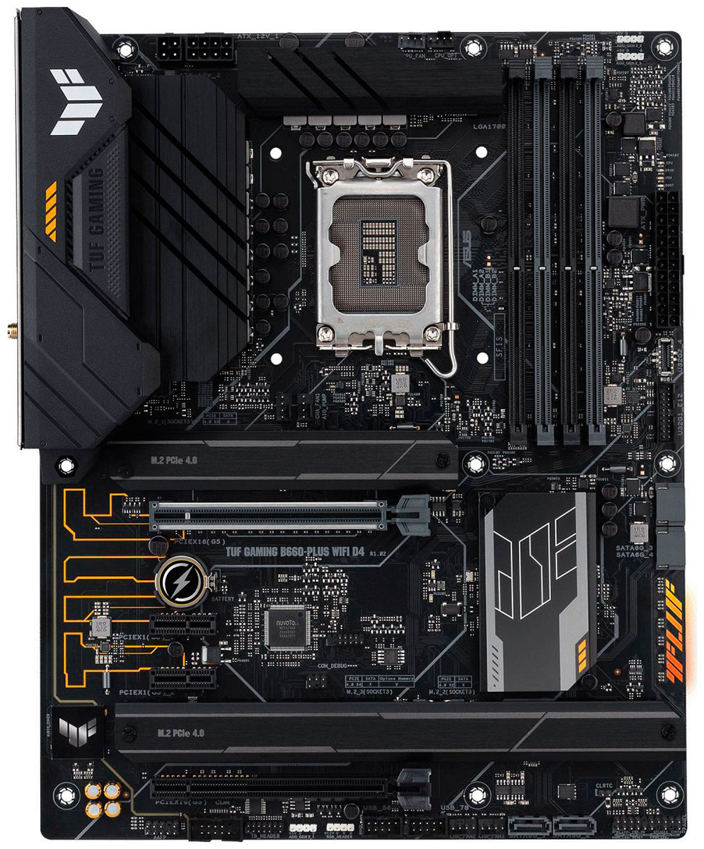 Изображение товара Материнская плата Asus TUF GAMING B660-PLUS WIFI D4 (LGA1700, ATX)