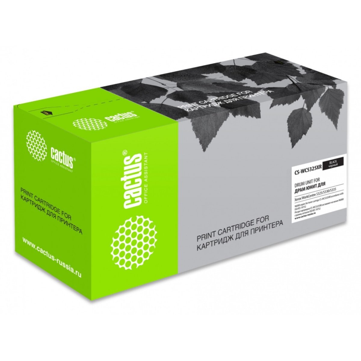 Изображение товара Блок фотобарабана Cactus CS-WC5325X 013R00591 CS-WC5325X черный ч/б:96000стр. для 5325/5330 Xerox