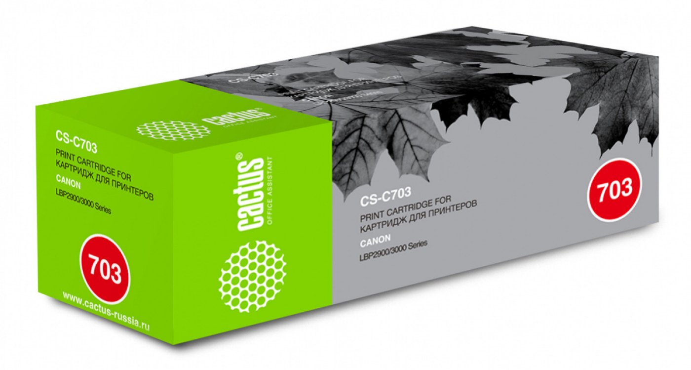 Изображение товара Картридж лазерный Cactus CS-C703 703 черный (2000стр.) для Canon LBP2900/3000Series