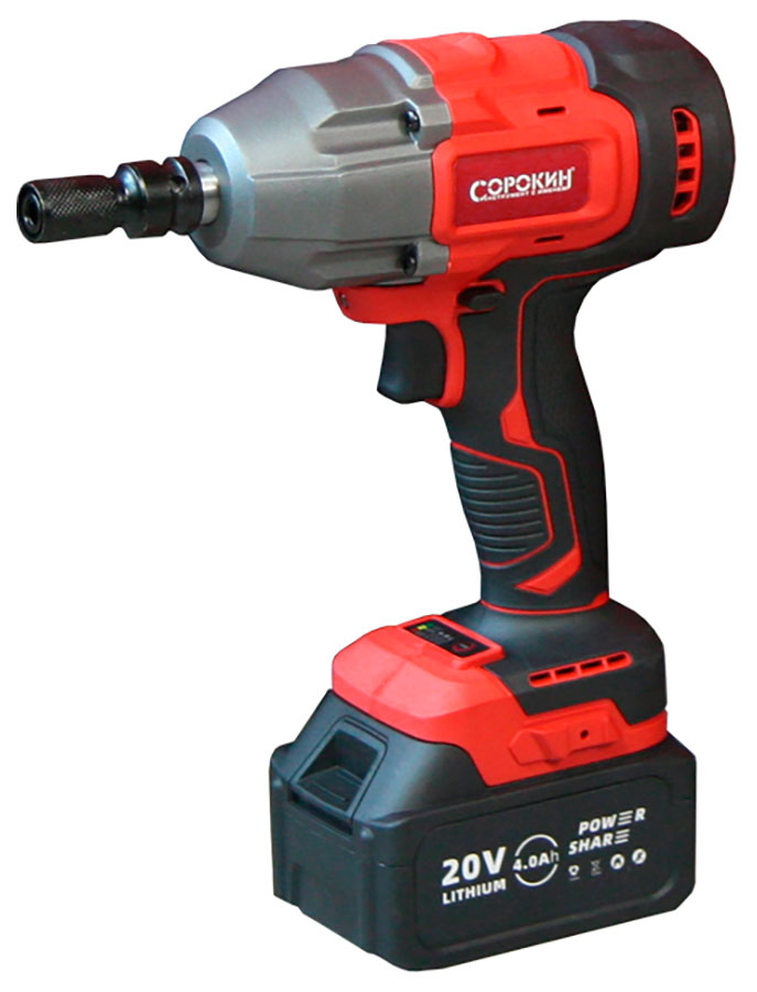 Изображение товара Гайковерт-винтоверт ударный Сорокин 20В с АКБ 2Ач бесщеточный, реверс