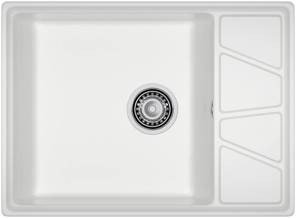 

Кухонная мойка GranFest VERTEX 680L, 1-чаша+крыло 680х500 мм, иней (V-680L иней), Белый иней