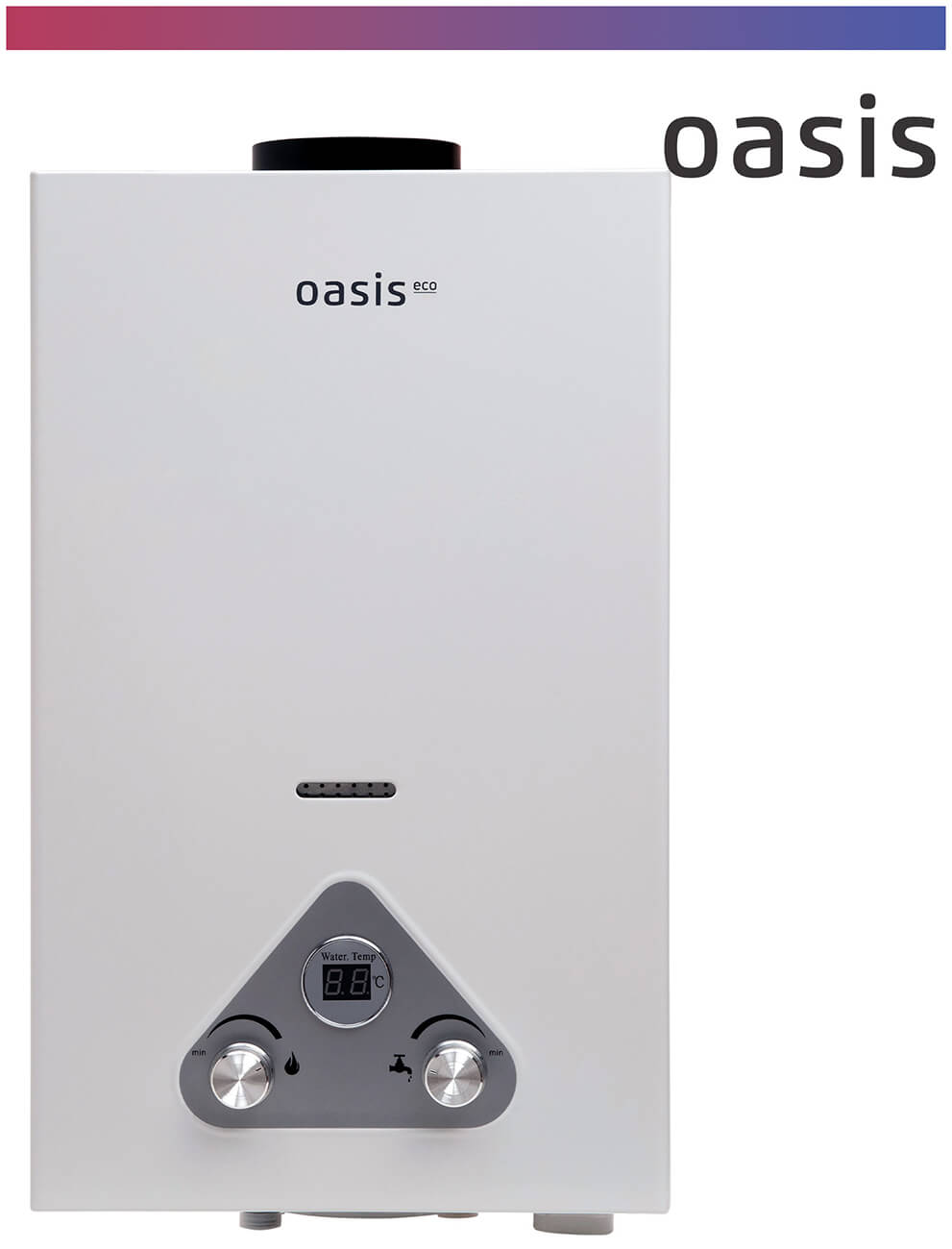 Изображение товара Газовый проточный водонагреватель Oasis Eco W-16 белый