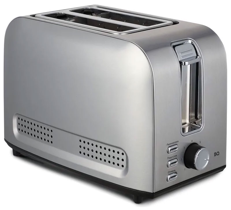 Тостер BQ T1009, cтальной/черный Тостер BQ T1009, cтальной/черный