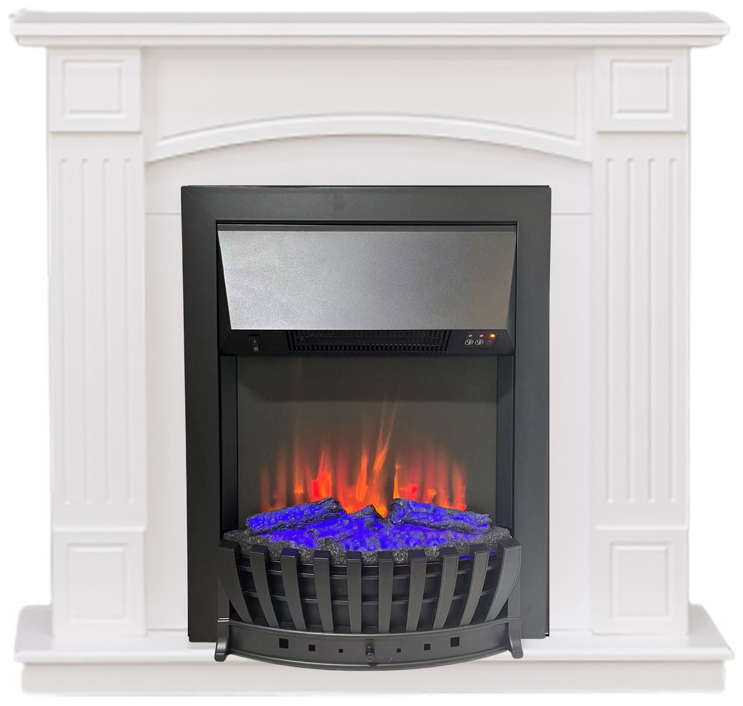 Изображение товара Электрокаминокомплект Elekam Boston с очагом Velar белый для обогрева и декора