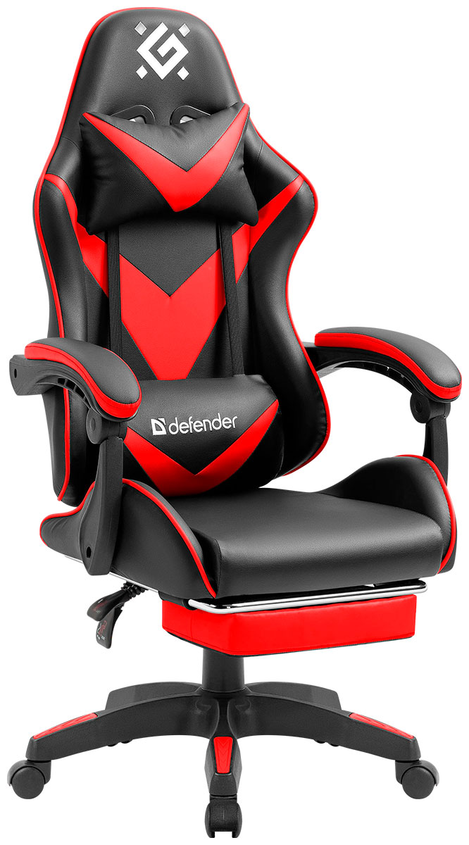 Изображение товара Игровое кресло Defender Minion, Черный/Красный, класс 4, PU, подножка