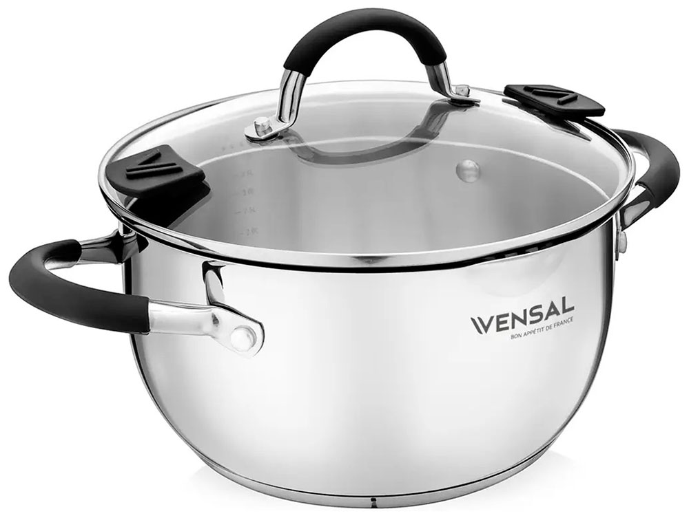 Изображение товара Кастрюля с крышкой Vensal VS1523 20 см 2.5 л нержавеющая сталь