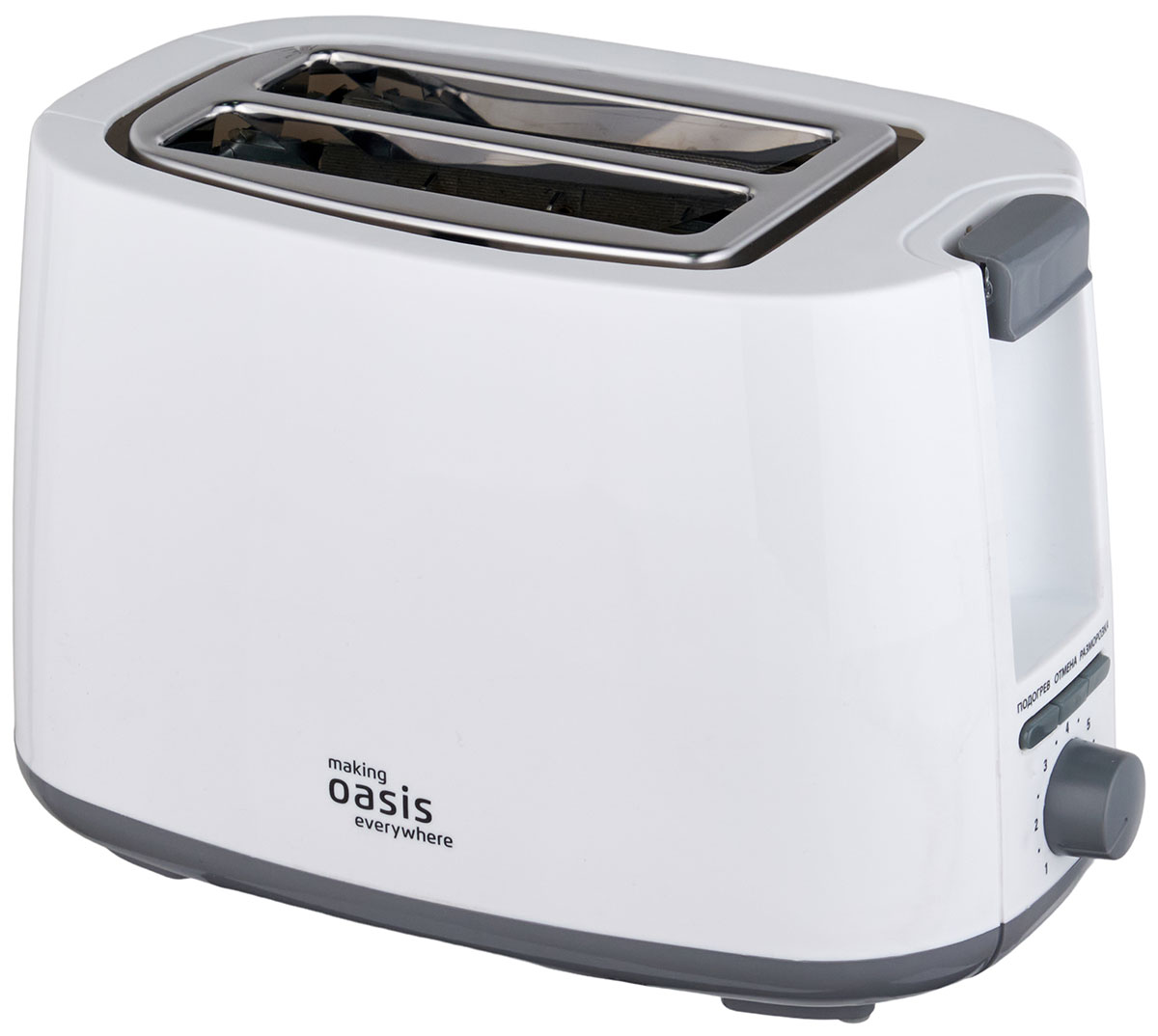 Изображение товара Тостер making Oasis everywhere TR-3W 750 Вт 2 слота белый