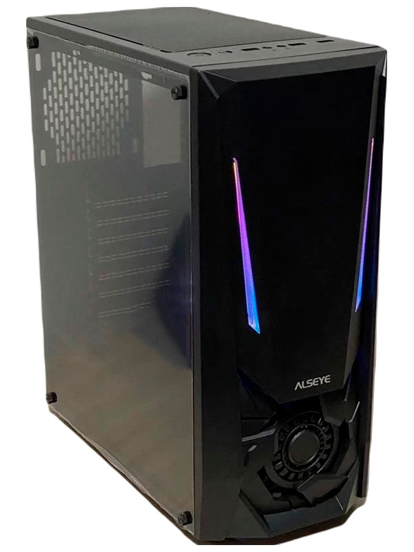 Изображение товара Компьютерный корпус Alseye Reactor-B Midi-Tower стильное охлаждение стекло черный