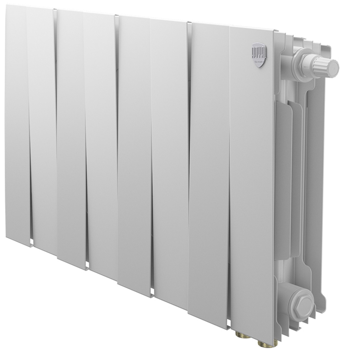 

Водяной радиатор отопления Royal Thermo PianoForte 300 Bianco Traffico VDR80 - 8 секций, Белый