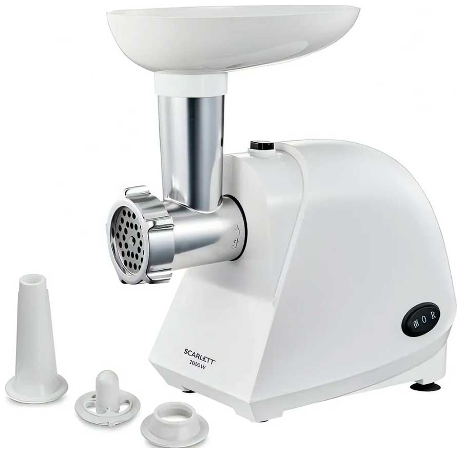 Изображение товара Мясорубка Scarlett SC-MG45S74 2200Вт белая компактная для мяса и колбас