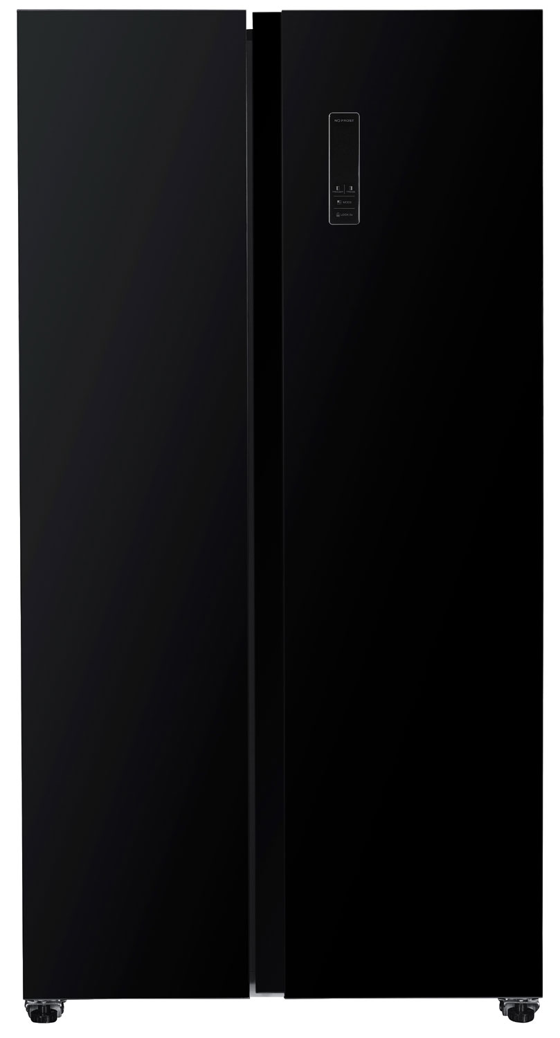 Изображение товара Холодильник Side-by-Side Kraft KF-MS4801BI черное стекло 500 л с No Frost