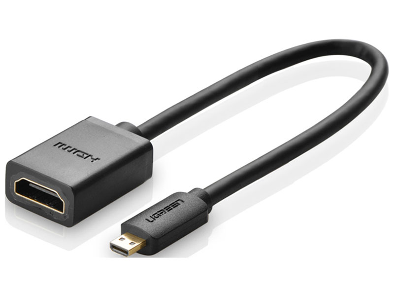 Изображение товара Кабель-адаптер Micro HDMI Male to HDMI Female 4K 22 см Ugreen