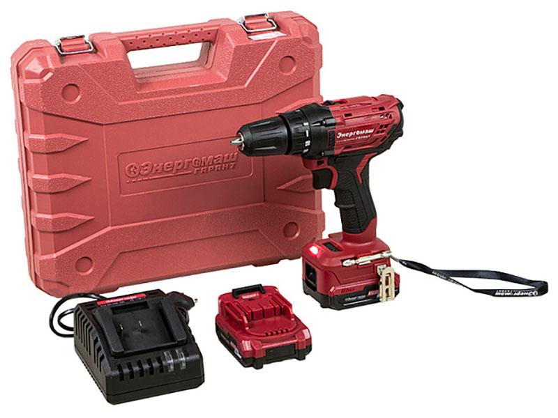 Изображение товара Аккумуляторная дрель-шуруповерт Энергомаш ГАРАНТ ДШ1-14Л 14В с двумя АКБ и быстрозарядкой