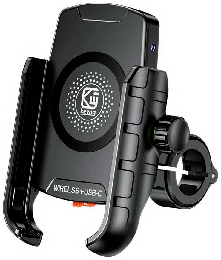 Изображение товара Держатель телефона Kewig M9S USB Type-C и беспроводной зарядкой 15W (KWG-M9S)