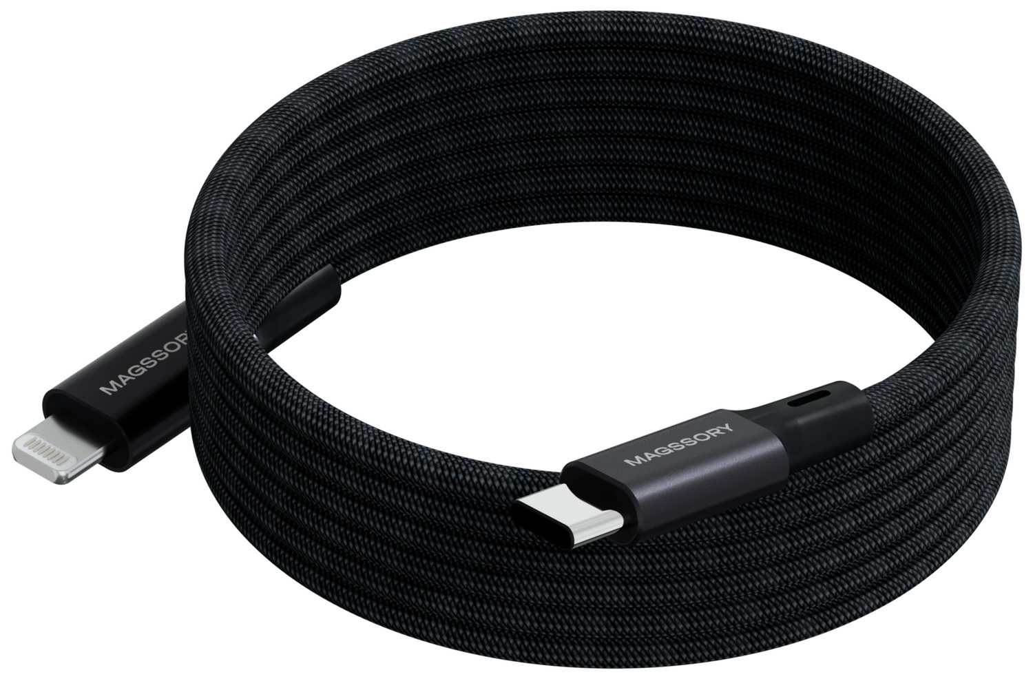 Изображение товара Магнитный кабель Magssory Link L USB-C - Lightning MFI, 1.2 м (black CBL003)