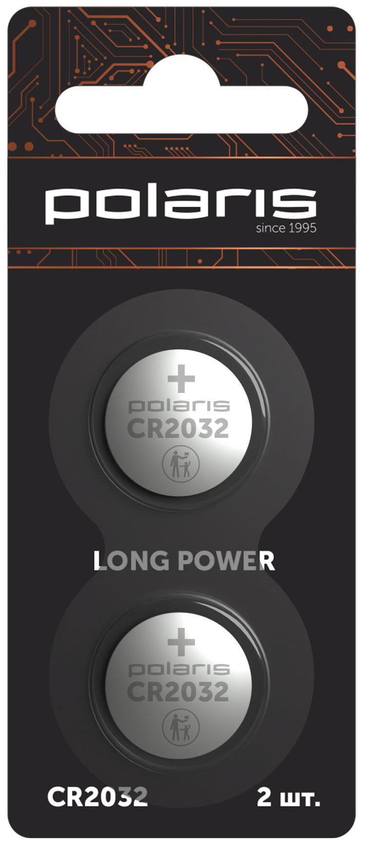 Изображение товара Набор литиевых батареек Polaris PB CR2032 3V 2 шт в блистере