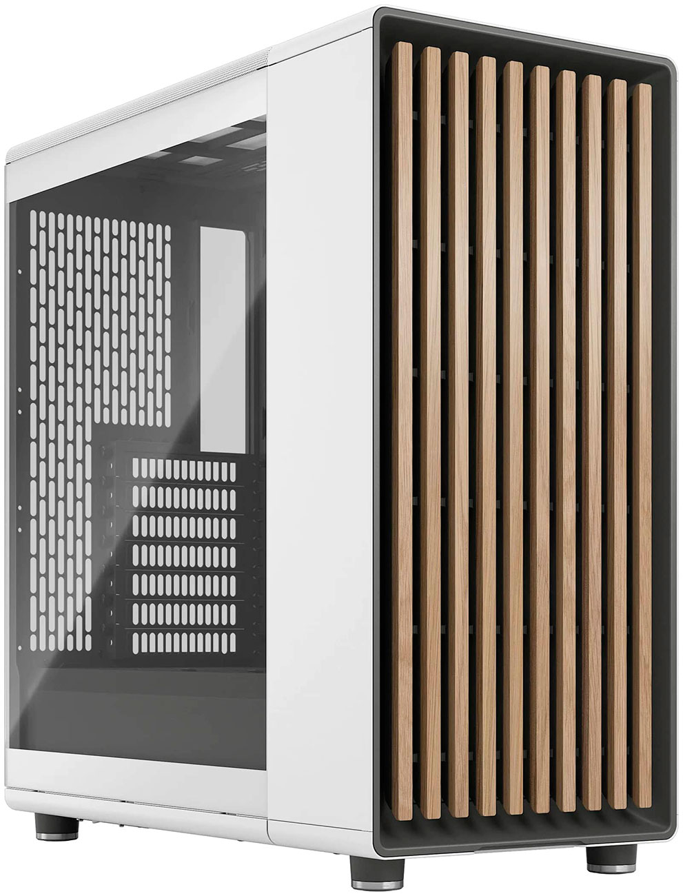 Изображение товара Компьютерный корпус Fractal Design North TG Clear Tint Wood panel Chalk White (FD-C-NOR1C-04)